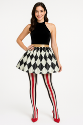 Vintage Circus Skirt & Tights Halloween Accessory Set